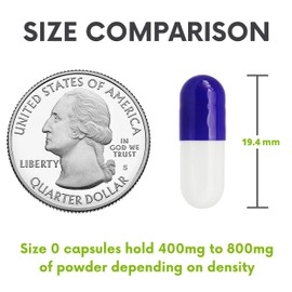 XPRS Nutra Size 0 Empty Capsules - 1000 Count Colored Empty Gelatin Capsules - Capsules Express Empty Pill Capsules - DIY Supplement Capsule Filling - Fillable Color Gel Caps Pills (Purple / White)