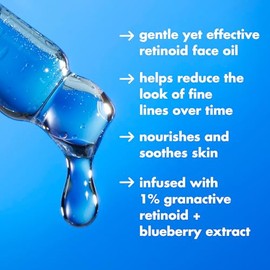 e.l.f. SKIN Youth Boosting Blue-ty Sleep Night Oil, Aceite facial suave de noche, trata líneas finas y textura desigual, ligero, vegano y sin crueldad