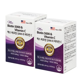 Healthy Hug Max Biotin 5000 Vitamin C 500 4 Month B7 Nutrient Brewer's Yeast / 맥스 비오틴 5000 비타민C 500 4개월 B7 영양제 맥주효모