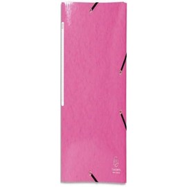 Exacompta 55824E Binder (Iderama with 3 flaps and elastic band, 425 / sq. M, A4, maxi capacity, manila cardboard) 1 piece pink
