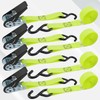 XSTRAP STANDARD Ratchet Tie Down Straps - 4 Pk -