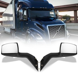 UNITEDLU Hood Mirror Left Driver Side & Right Passenger Side Replacement for Volvo VNL 2018-2024 Chrome