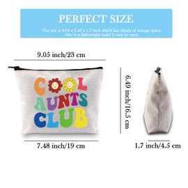 Cool Aunts Club Zip Bag Aunt Mother's Day Gift Aunt Toiletry Bag Travel Bag Gift for Aunt from Niece, Aunts Club Eu, Cosmetic bag with print
