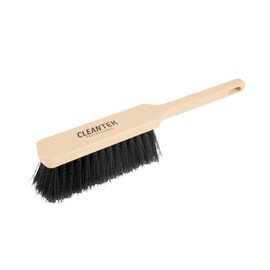 Restaurantware-Clean Tek Professional 13.78 Inch Counter Brush, 1 Heavy-Duty Hand Broom Brush - Flagged Bristles, Ergonomic Handle, Beige Plastic Cleaning Brush, for Sweeping, Dusting, Woodworking