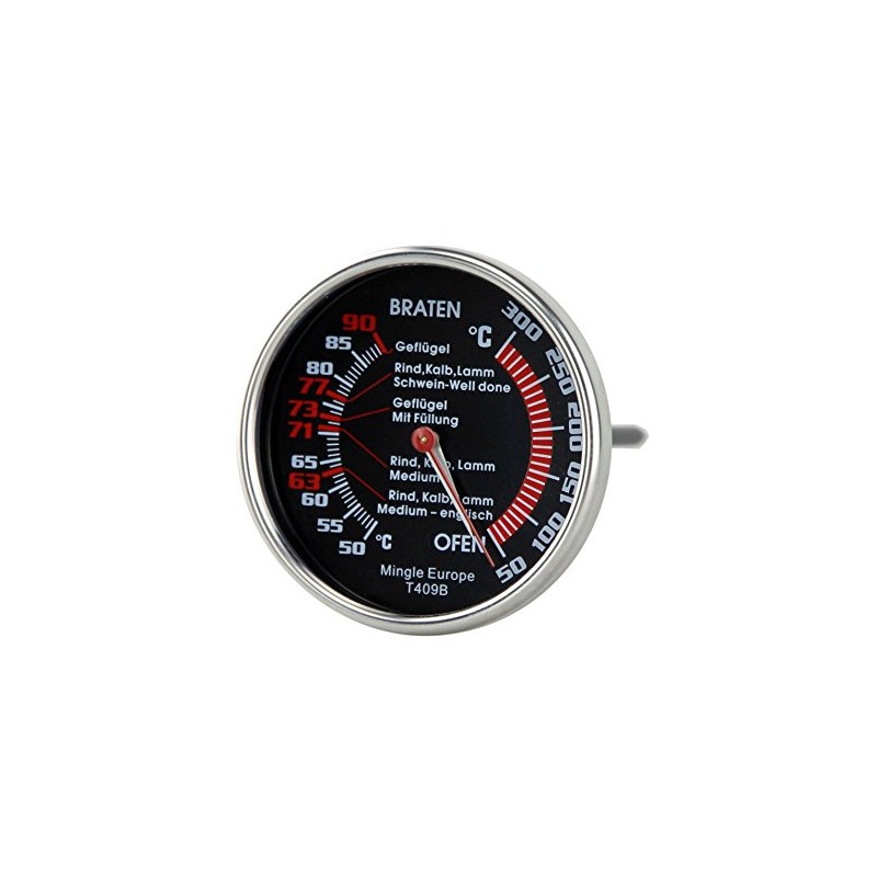 SUNARTIS - Bratenthermometer mit Antihaftbeschichtung | Hochwertiges Edelstahl Bratenthermometer. Fleischthermometer