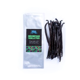 Vanilla Mart - Indonesian Vanilla Pods - Pack of 2 Vanilla Pods - Grade A Vanilla Beans - Whole Grade A Vanilla Pods - Premium Indonesian Vanilla - Vanilla Pods & Beans from Around The Globe