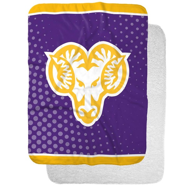 West Chester University Logo Dots Sherpa Blanket, Warm Soft Cozy