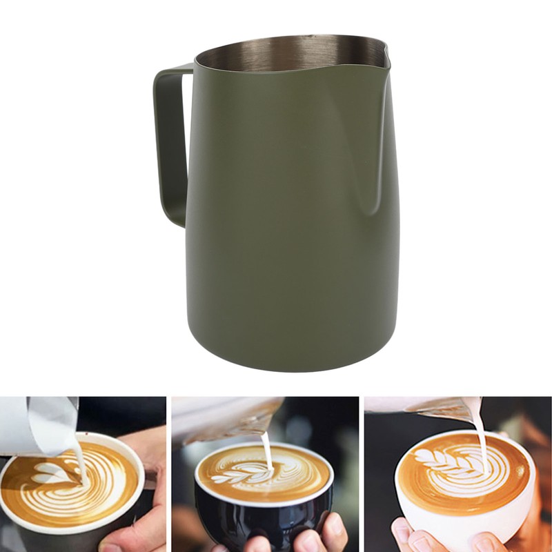 Milk Frothing Pitcher Slanting Mouth Food Grade Stainless Steel Milk