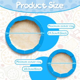 WYMECT Adjustable Silicone Pie Crust Shield, BPA-Free, Reusable Protector for 8-10.7 Inch Pies, Heat Resistant Up to 450°F, Dishwasher Safe, Ideal for Baking Pies, Pizza & More (Blue)