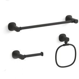 Kohler Ealing Three-piece Bathroom Accessory Set In Matte Black New