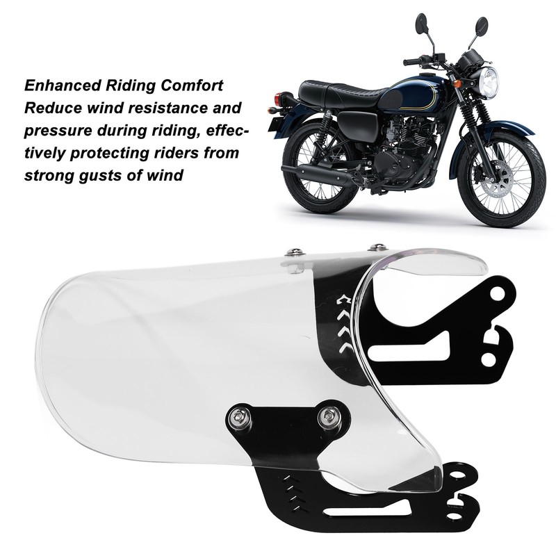 Motorcycle Windscreen Deflectors PC Reduced Wind Resistance Fairing Windshield for
