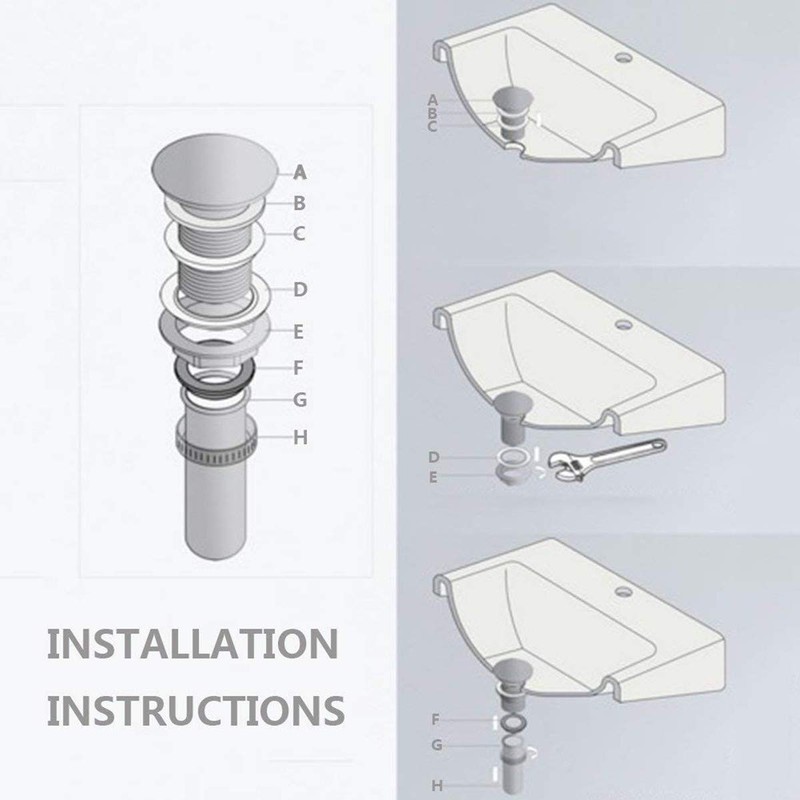Flybath Sink Drain Antique Brass Bathroom Faucet Small Pop Up