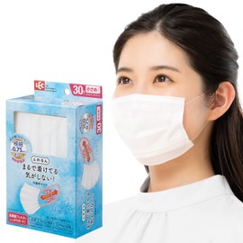 レック 極細耳ひも マスク ふわるん (小さめサイズ 30枚入) ホワイト/体温でやわらかくなり 耳が痛くなりにくい /