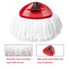 FOOKCIAN Spin Mop Replacement Set - 4 Microfiber Heads, Base,