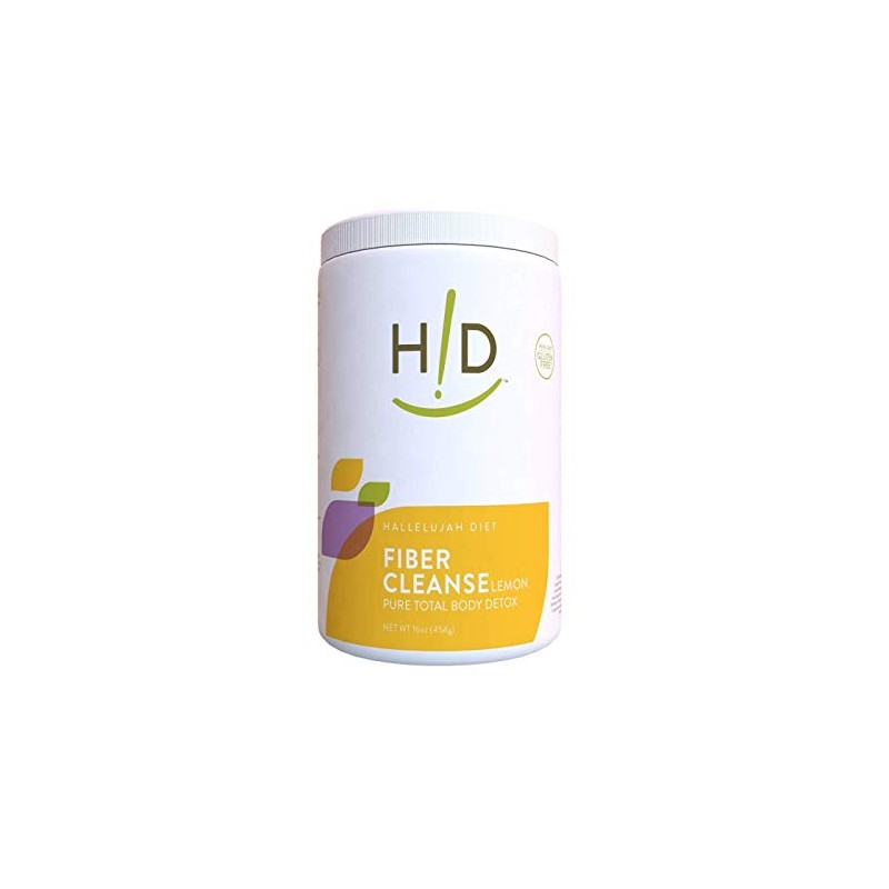 Hallelujah Diet Fiber Cleanse Powder - Lemon Flavored, Psyllium and