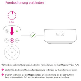 GOUYESHO Replacement Remote Control for Deutsche Telekom MagentaTV Box, White, 40868874