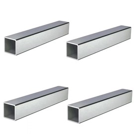 Bopaodao Stainless Steel Square Tubing, 25mm x 25mm x 1.2mm x 300mm, 4 Pack, Polished Finish