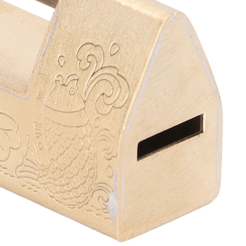 Antique Style Padlock 5cm Spacing Horizontal Lock with Key for