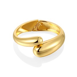 Elegance 11 designs Chunky Gold Bangles Bracelets For Women Trendy,Hinged Wide Gold Cuff Bracelet Waterdrop Bangle Jewelry Gift
