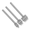 3Pcs Prong Chisel Silver Tool Steel 2/4/6 Prongs DIY Hand