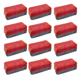 12PCS Ceramic Coating Applicator Sponge, 4.13'' x 1.84'' Microfiber Car Detailing Applicator Pads, Rectangular Car Foam Cleaning Pad, Auto Polishing Pad for Wax, Paint, Sealant (Red)