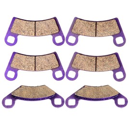 Carbon Fiber Brake Pads for Polaris for Outlaw 525 IRS 2008-2011 for Polaris for Outlaw 450 MXR 2009-2010 KFKGF Front and Rear Braking Pads Kits Replace FA456