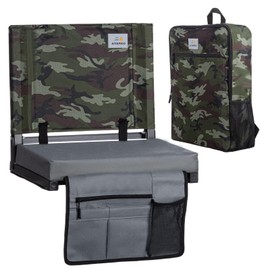 AIYAFEIO Stadium Seats for Bleachers with Back Support, Bleacher Chairs with Back，Portable Bleacher Seats with Cushions and Backpacks，Wide Stadium Chair for Sports Events and Concerts (Grey)