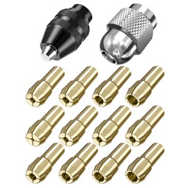 Multi Chuck Set Compatible with Dremel, Mellbree 0.8-3.2mm Drill Keyless Bit Collet Nut Kit Replacement Keyless Quick Change Chuck Rotary Tool Accessory Compatible with Dremel 3000 4000 7700 8200