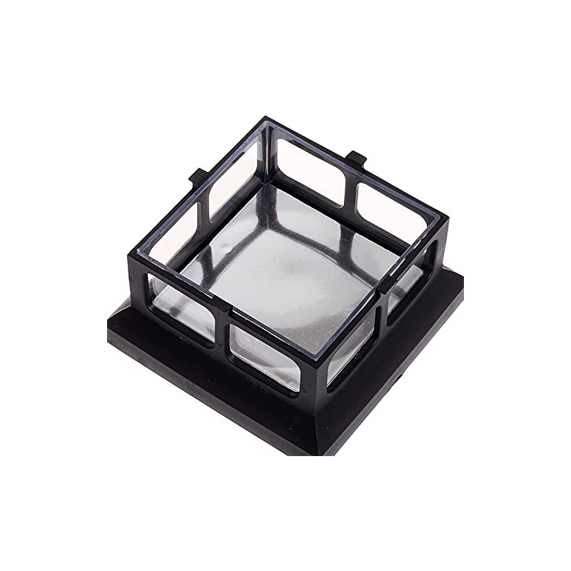 Veranda 4 in. x 4 in. 7 Lumens Black Plastic