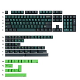 Guffercty kred GTSP 166 Double Shot PBT Keycaps Keys Cherry Profile Night Runner for Cherry MX Switch Keyboards Mechanical