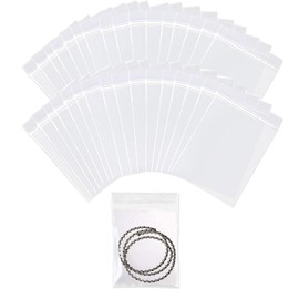 100 PCS Small Ziplock Bags, 5x7cm Resealable Zipper Poly Bags Small Plastic Bags Mini Ziplock Bags Clear Zip lock Bags for ewelry Seeds Screws Earring Beads