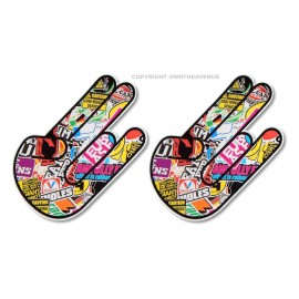 Own The AvenueTM x2 Shocker Sticker Bombing Pack lot Vinyl Decal JDM Motocross (2PKshckerOG)