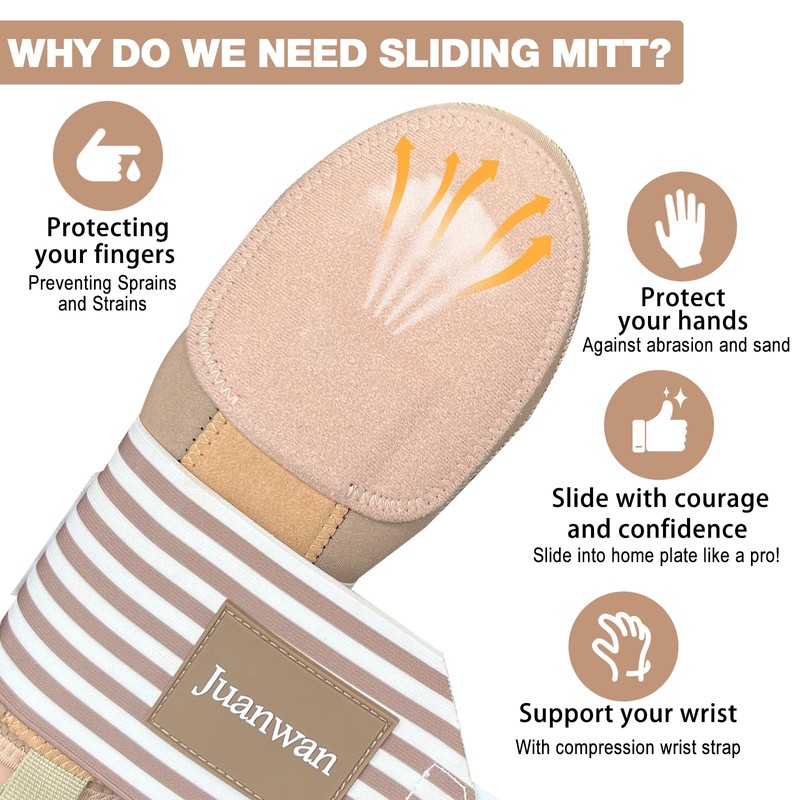 JUANWAN Baseball Sliding Mitt-Sliding Mitt Glove for Right & Left