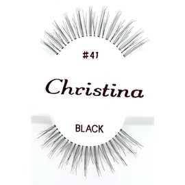 12X Eyelashes - #41 Christina 100% Human Hair Fake Eyelashes