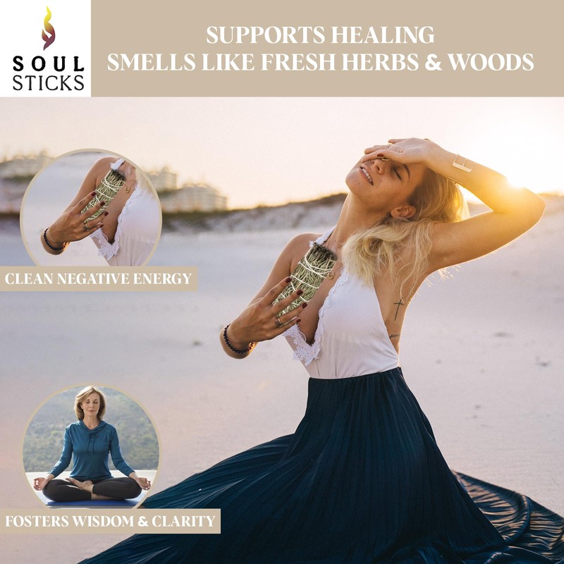Soul Sticks 1 Pack 9 Inch Royal Sage Smudge Stick