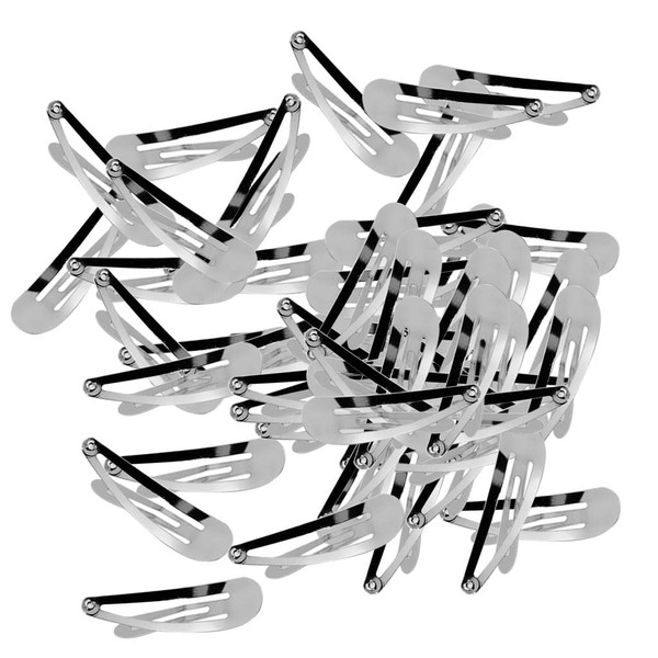 perfeclan 10/50er Silber Metall Haarclips mit Wassertropfenform, silber, 5cm 50pcs