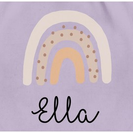 Geschenk mit Namen personalisiert by Shirtracer - Gym Bag Backpack - Beautiful Rainbow, 01 Pastel Purple, Unit size