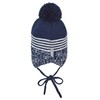 Sterntaler Baby Boys' Knitted Hat, Blue (Marine 300)