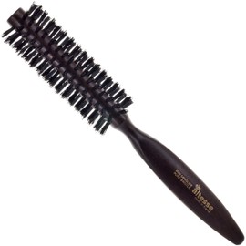 Altesse 1238P Boar Bristle Round Brush for Blow Drying (35mm) Small Dark Beechwood Handle with 8 Rows Boar Bristle Hair Brush Round Hair Brush for Women Short Hair of All Types. Handmade in France