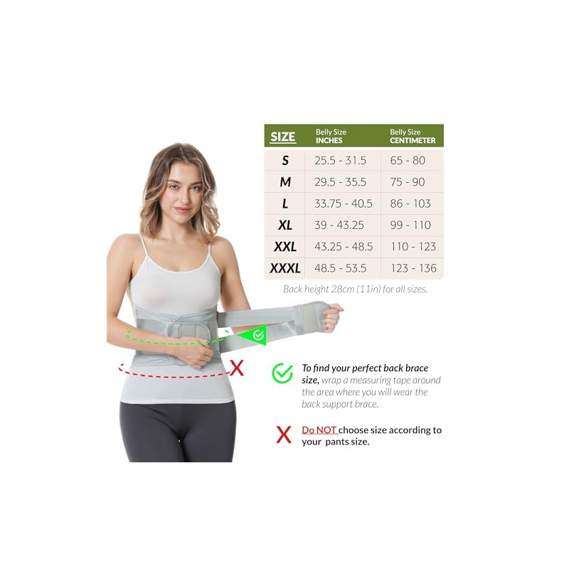 Neotech Care Back Brace for Women or Men, Lumbar Back