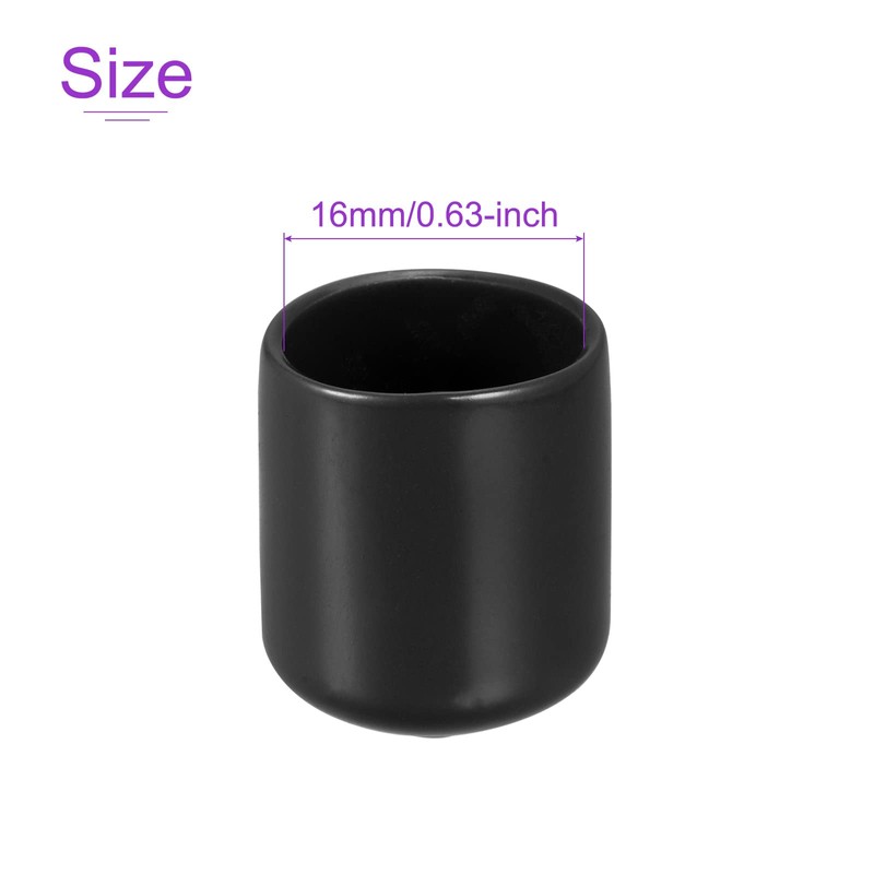 DMiotech 10 Pack 5/8" ID Black Screw Thread Protectors Rubber