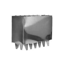 HVAC Metal Register Collar 4" x 8" (6" Deep)