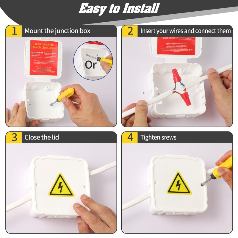 Open Splice Junction Box - Single, One-Piece Splice Repair Box.