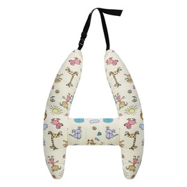 Kids Car Travel Pillow Car Seat Belt Head Neck Support Cushion Soft H-Shaped Headrest Sleeping Pillow Adjustable Car Seat Strap Cover Pad Head Neck Relief Cushion Protector for Car Travel Journey