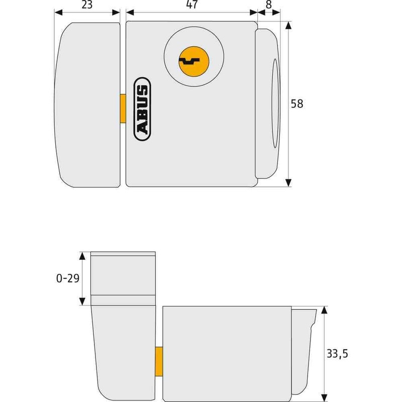 ABUS Fenstersicherung / Fenster-Zusatzschloss FTS 3003 weiß