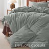 OnlySet 3Pcs Organic Linen Duvet Cover Queen Size, 100% French