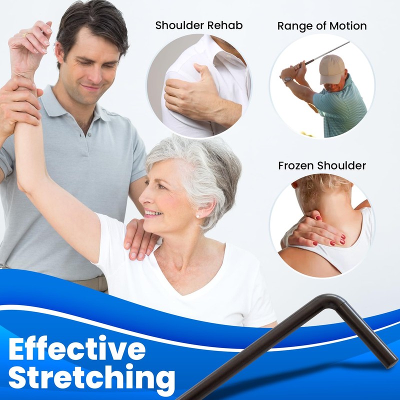 RangeMaster ShoulderWand Therapy Stretching Tool│Collapsible Stretching Bar│Physical Therapy Tool for