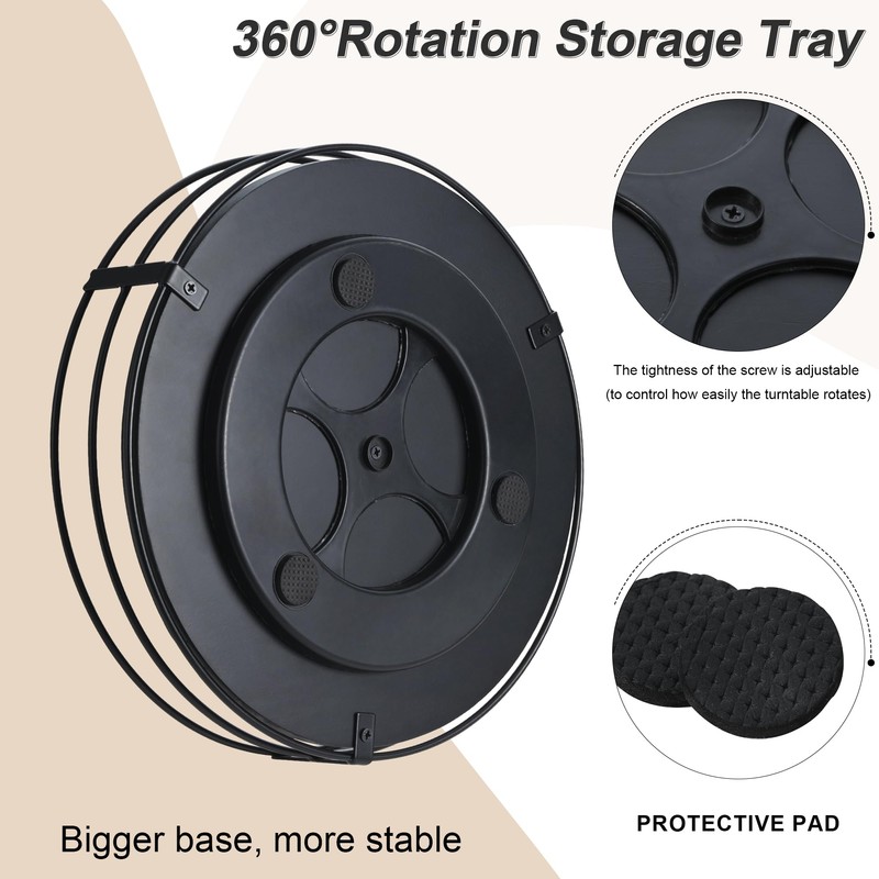 10 Inch 360° Rotating Perfume Tray, Perfume Holder Organizer, Turntable