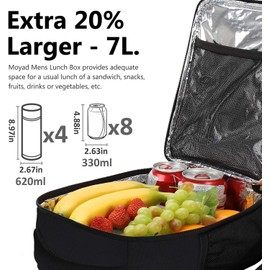 Insulated Lunch Bag - Reusable Lunch Box - Insulated Lunch Container Cooler Bag for Men&Women Office Work Picnic Hiking