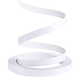 ZYJT White Edge Banding, 2 inch x 25ft roll of Veneer Edge Banding -Pre-glued Flexible Edging, PVC Tape Banding on with Hot Melt Adhesive Easy Application for Cabinet Repair Furniture Restoration